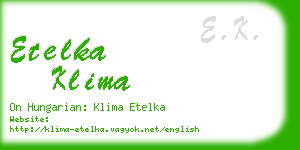 etelka klima business card